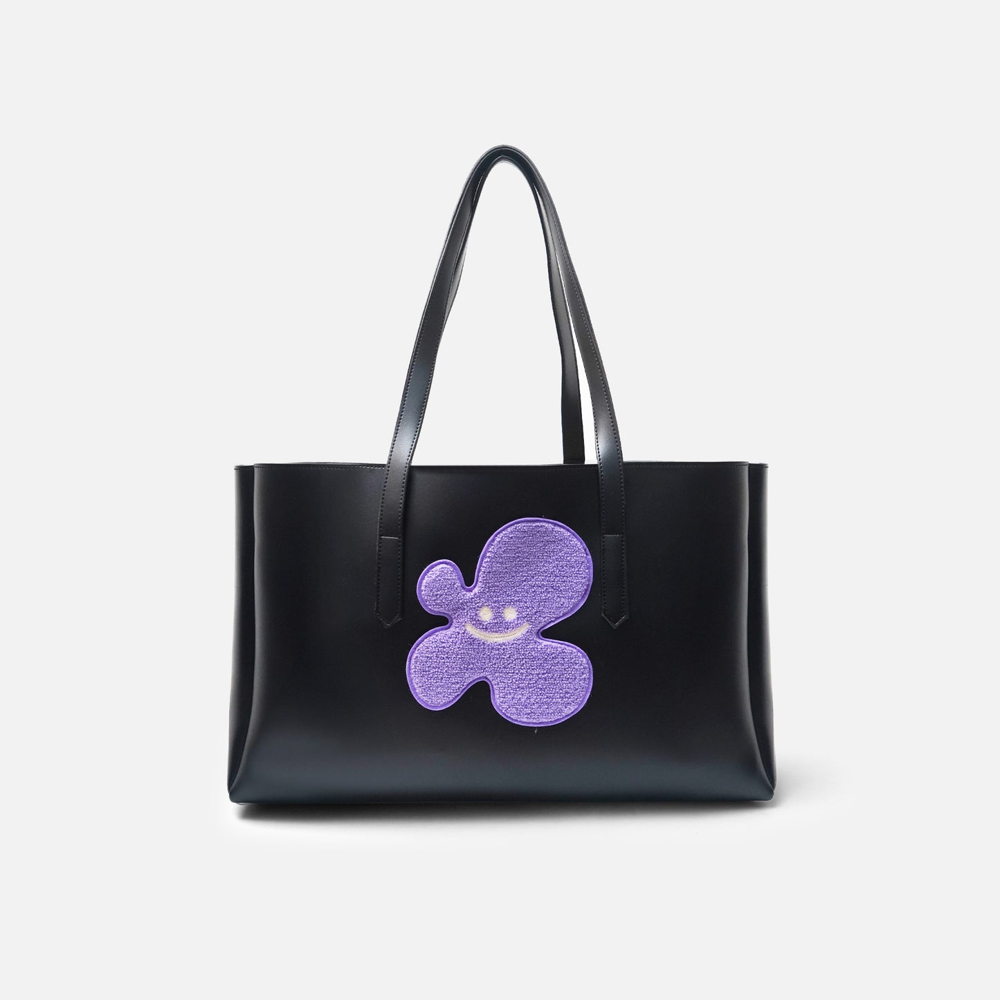 Lilac black tote