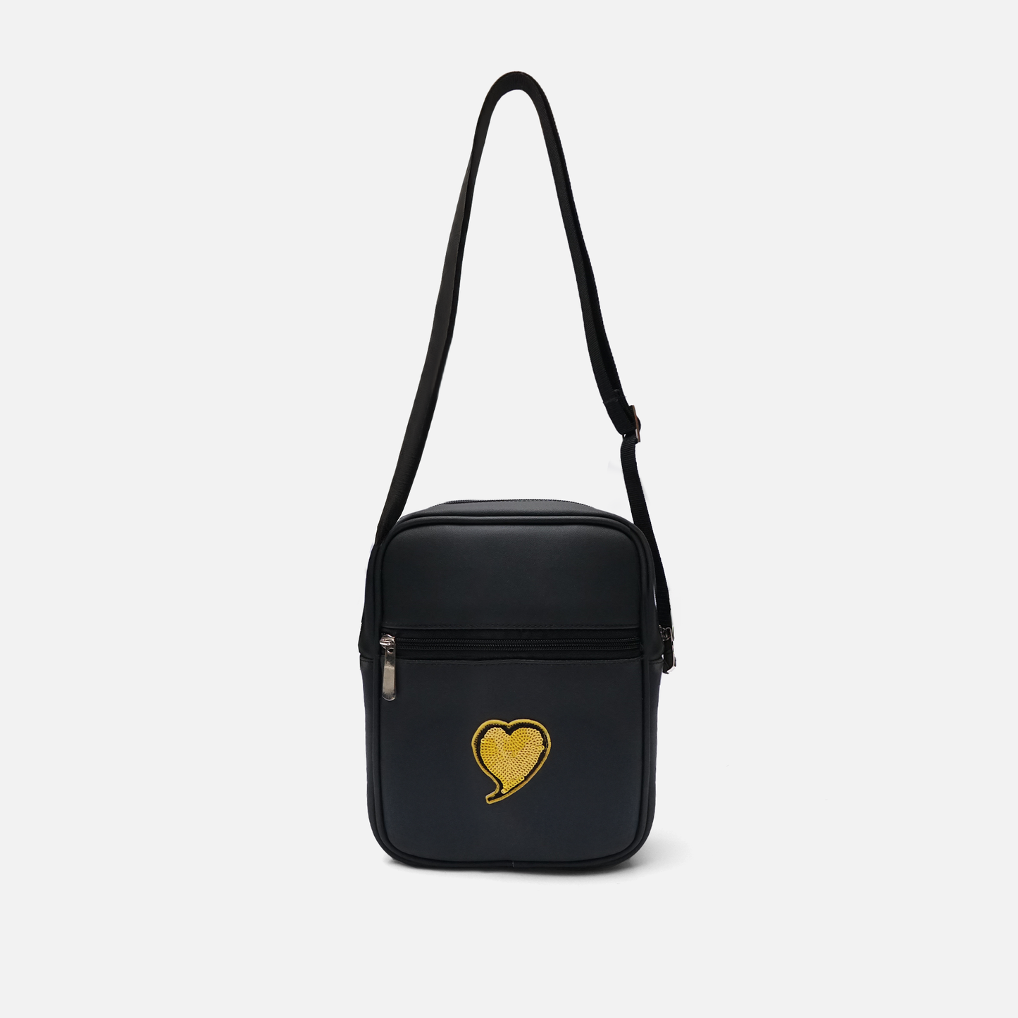 Yellow heart cross body bag