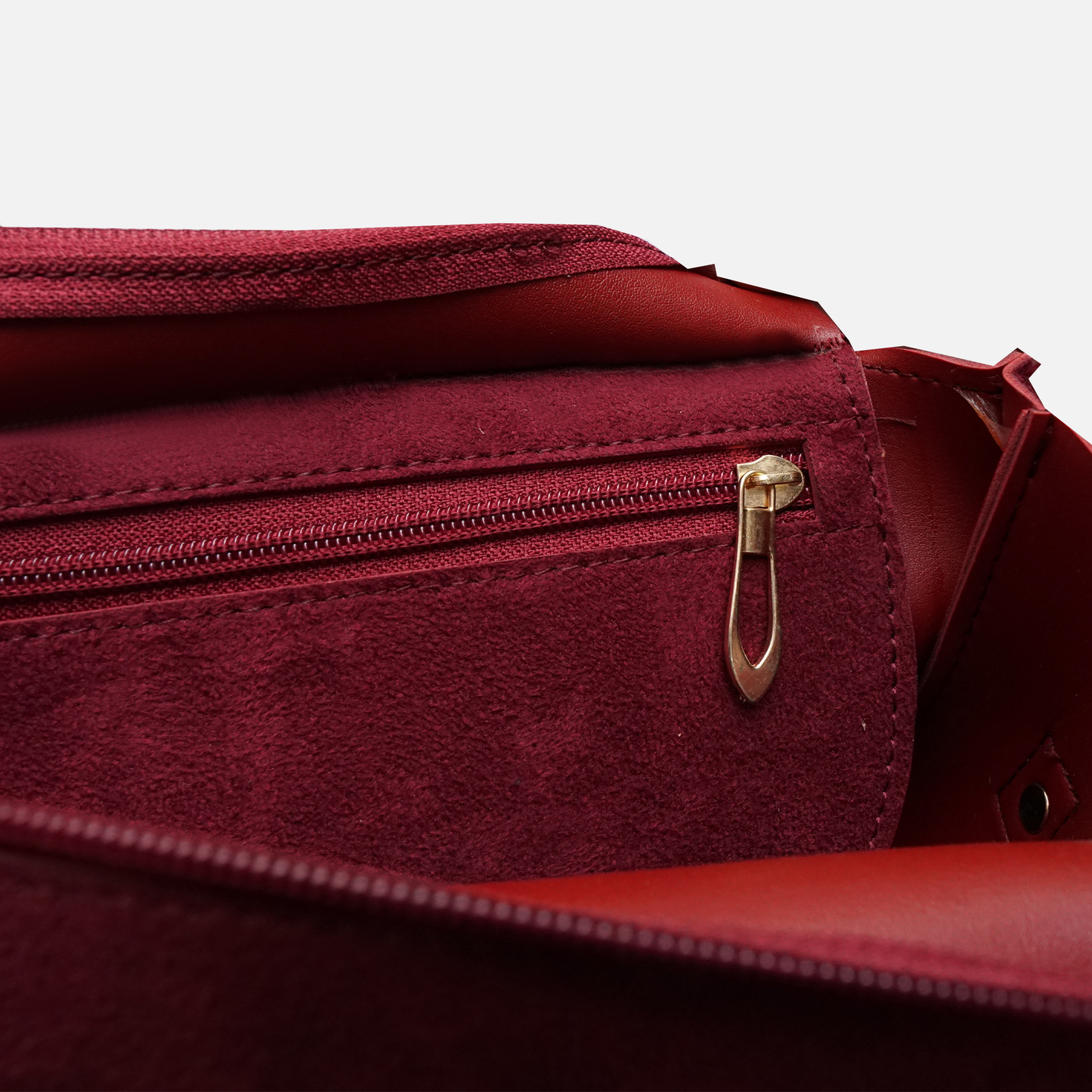 Suede Burgundy saddle bag