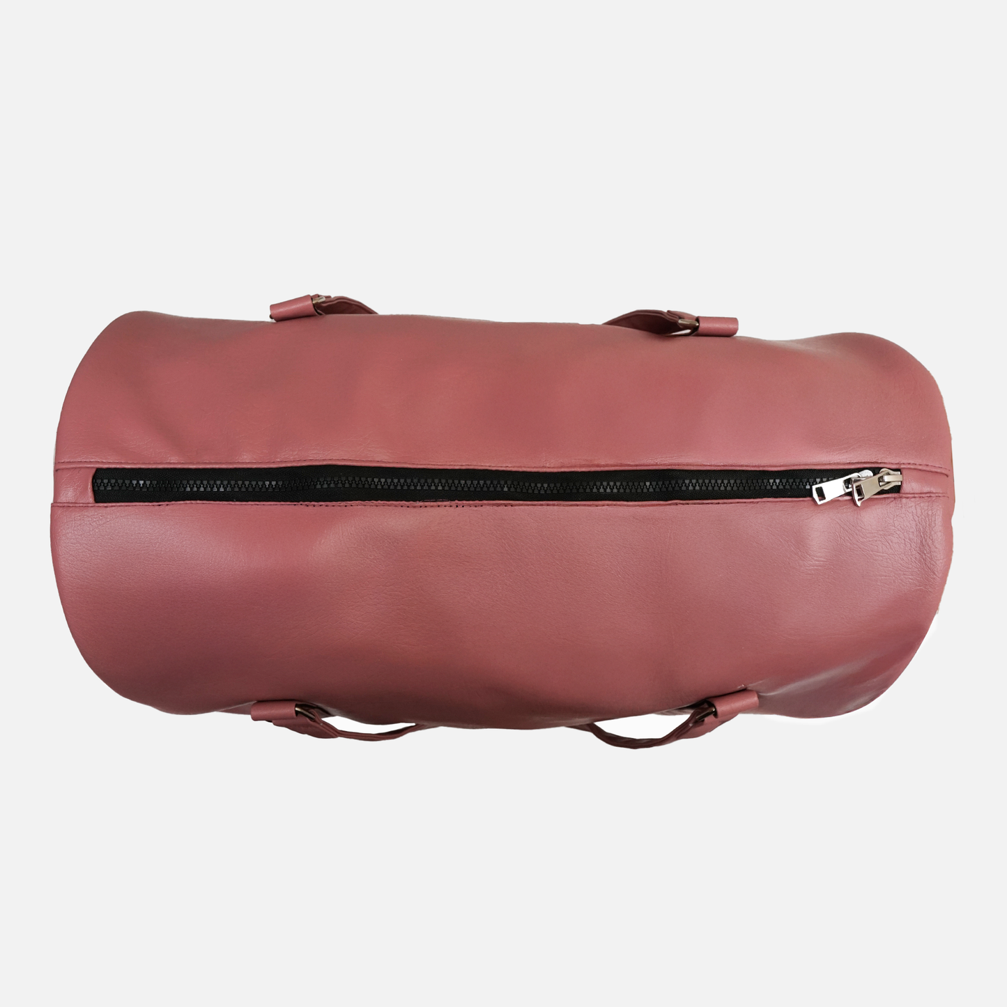 Burgundy duffle bag