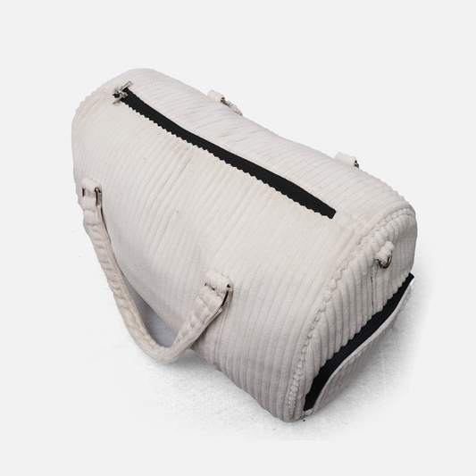 White Cozy Ribbed Duffle bag