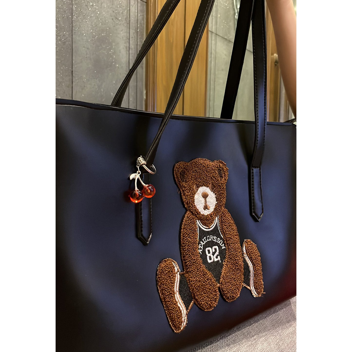 Black Teddy Tote bag