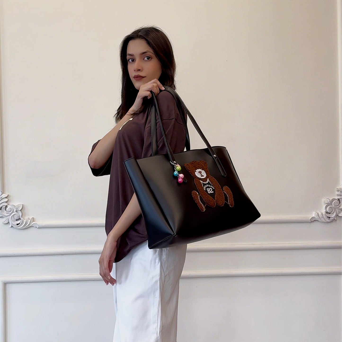 Black Teddy Tote bag