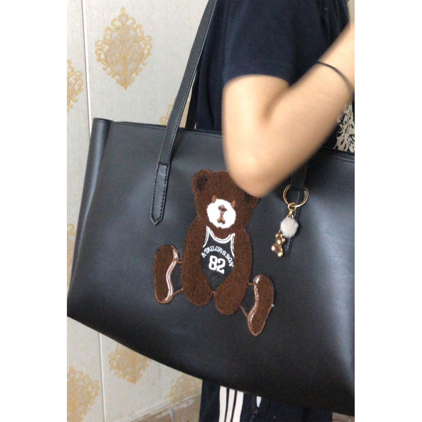 Black Teddy Tote bag