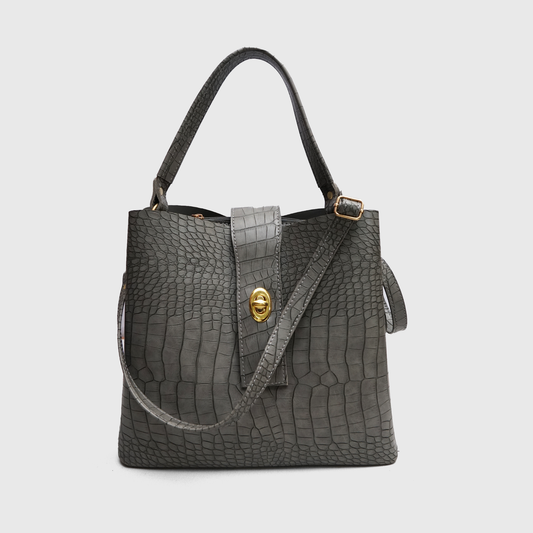 NOIRÉ Croc Tote with adjustable shoulder strap