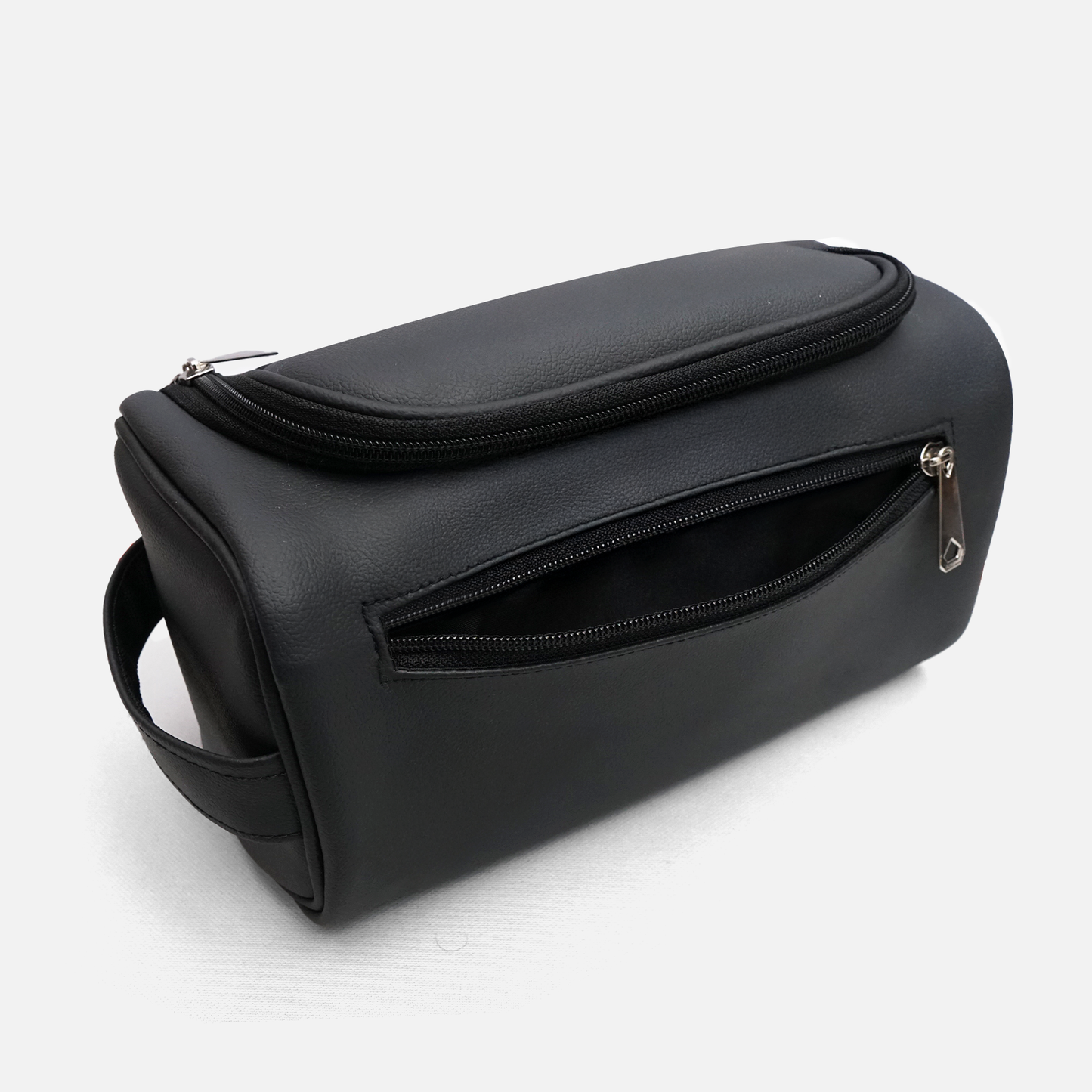 Stylish matte black travel organizer with compartments