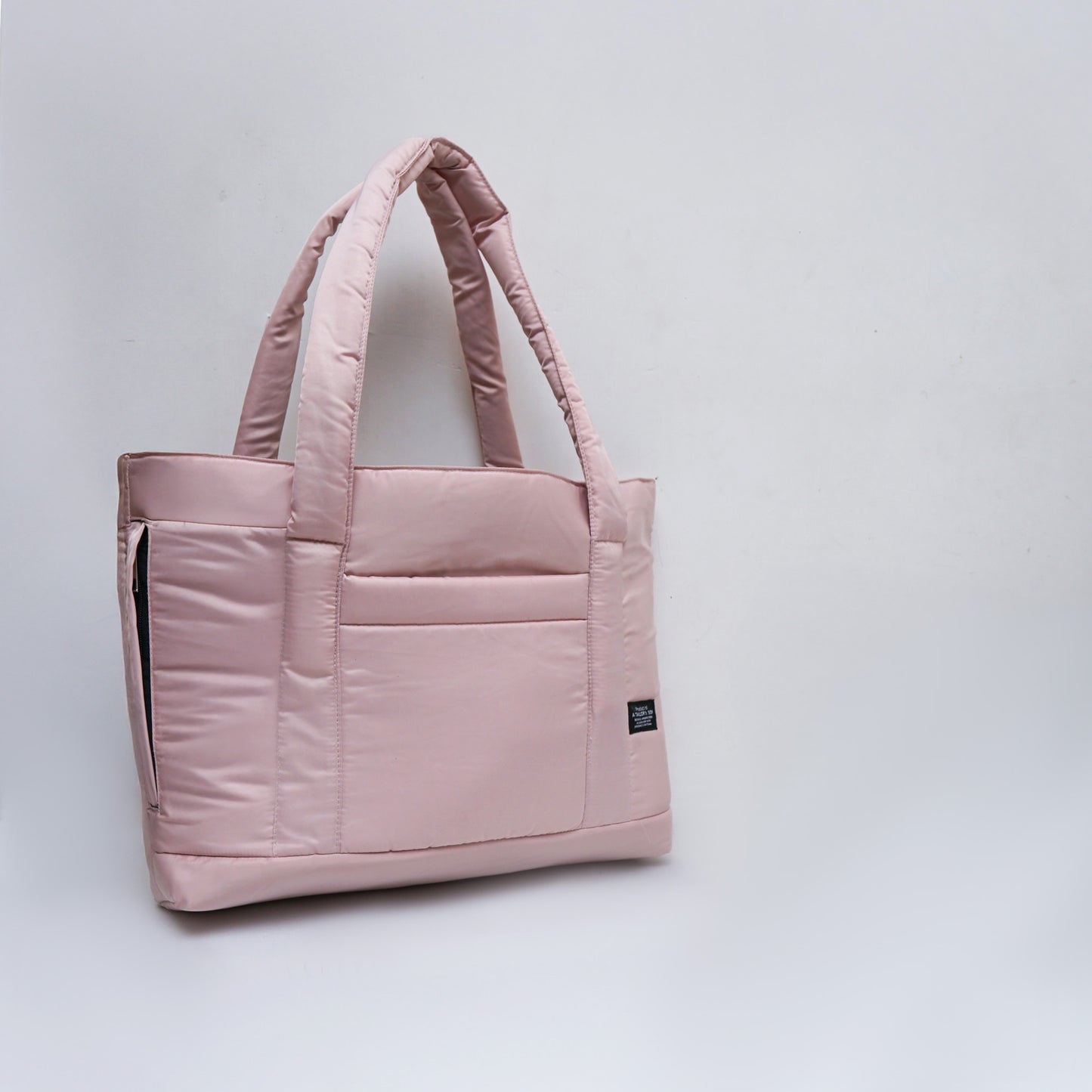Turkish Rose puffy tote bag