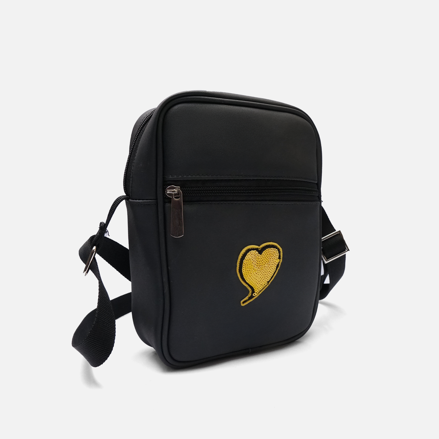 Yellow heart cross body bag