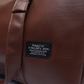 Brown duffle bag