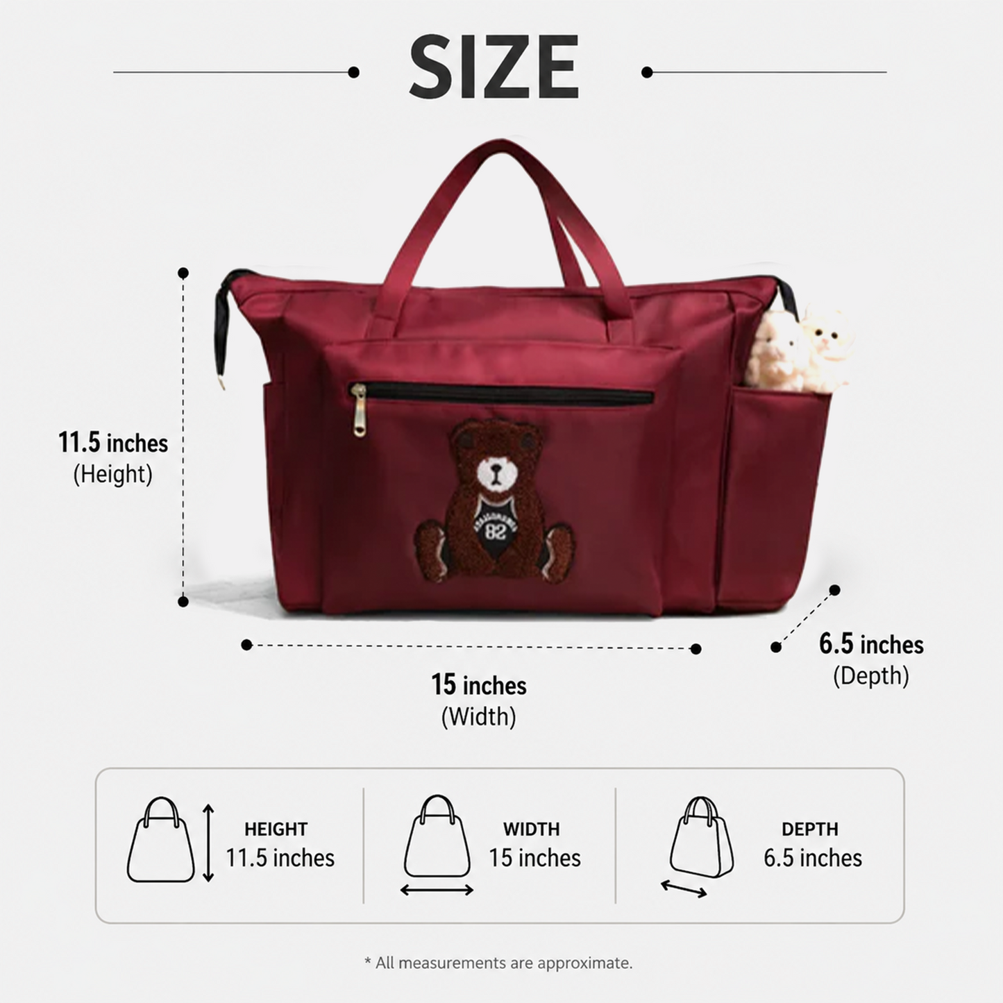 Maroon Baby bag