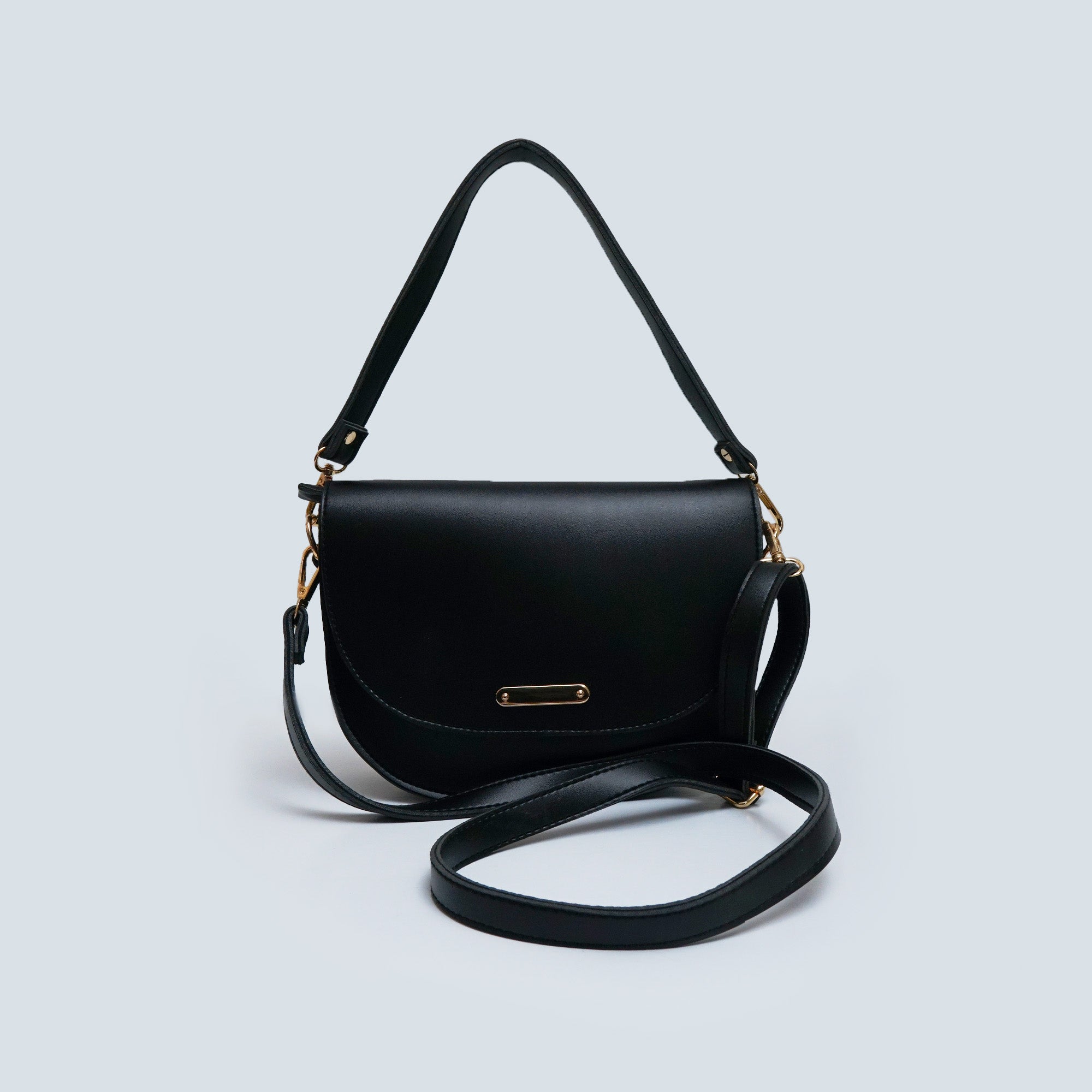 Large black saddle bag sale