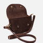 Suede brown saddle bag