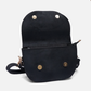suede black saddle bag