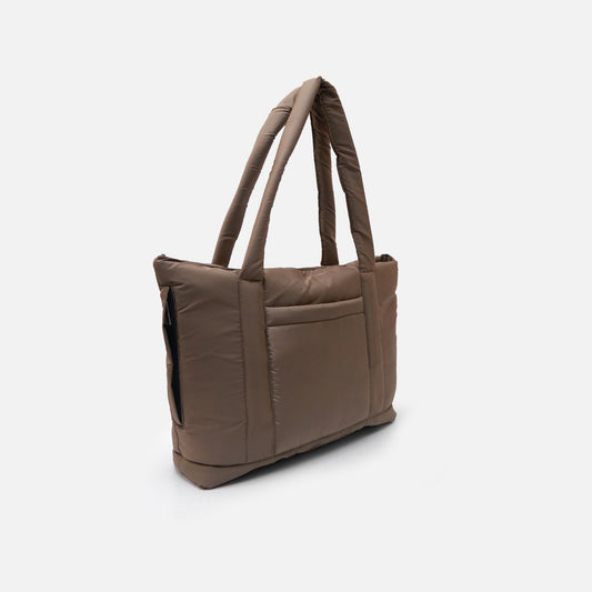 Walnut Puffy tote bag