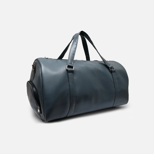 Steel blue duffle bag