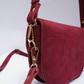 Suede Burgundy saddle bag