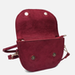 Suede Burgundy saddle bag