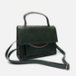 Croc-Embossed Olive handbag
