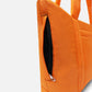 Pure orange puffy tote bag