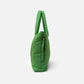 Forest green puffy tote bag