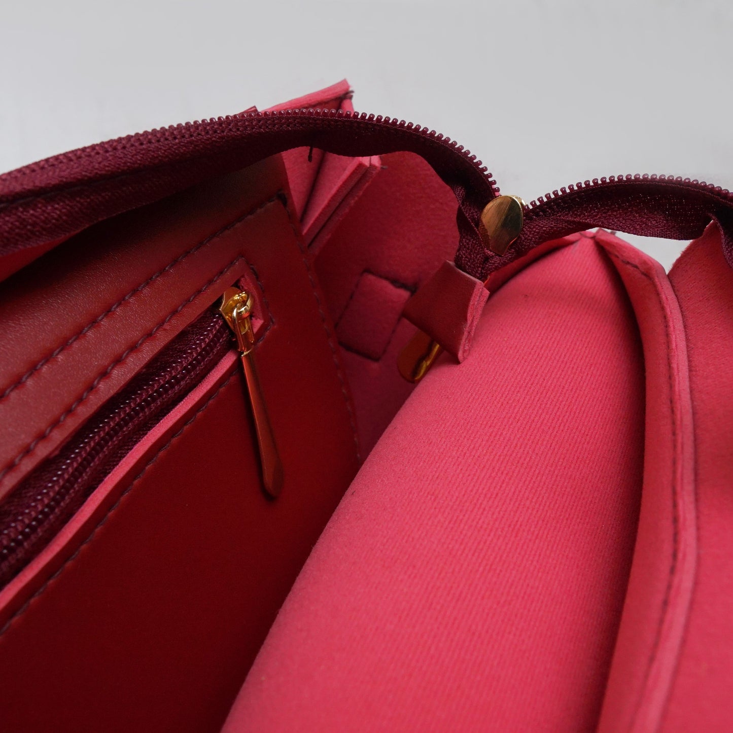 Burgundy saddle bag