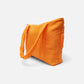 Pure orange puffy tote bag