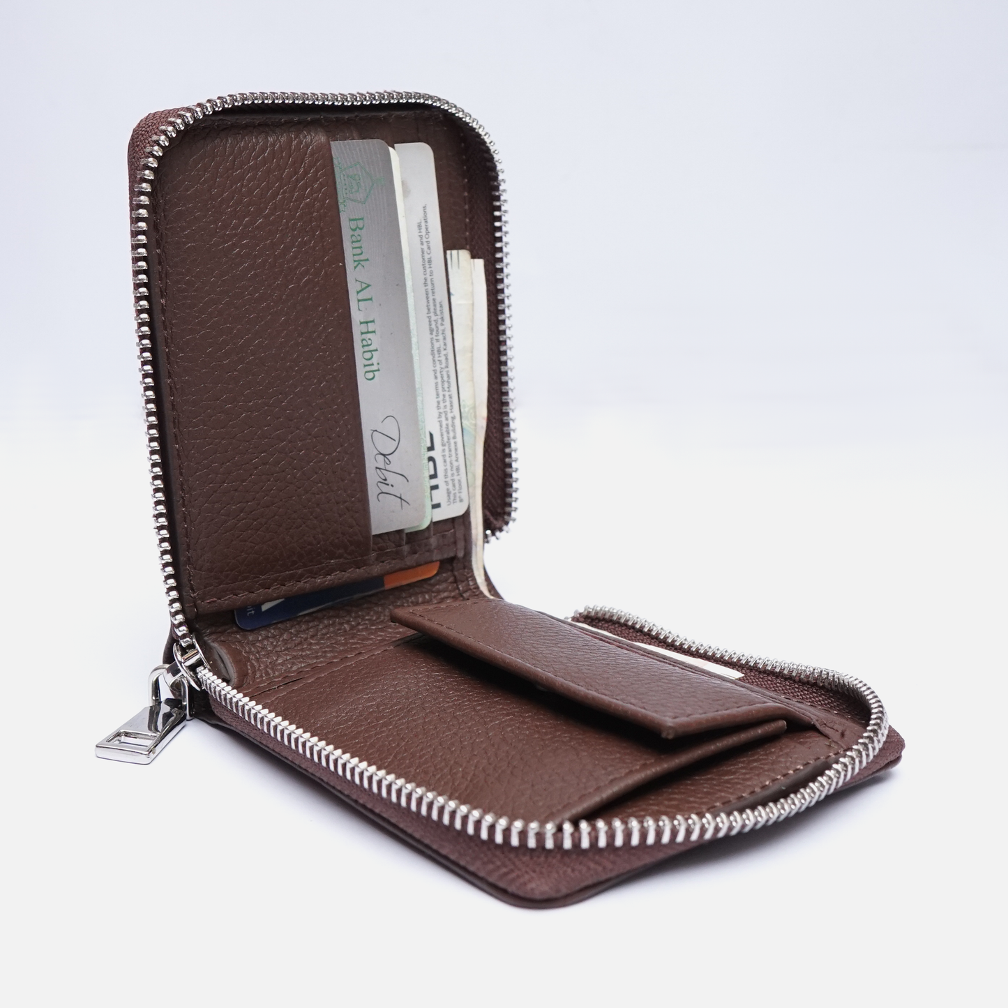 Brown Metro Snap Zip Wallet