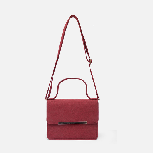 Crimson Minimalist Shoulder & Crossbody Bag