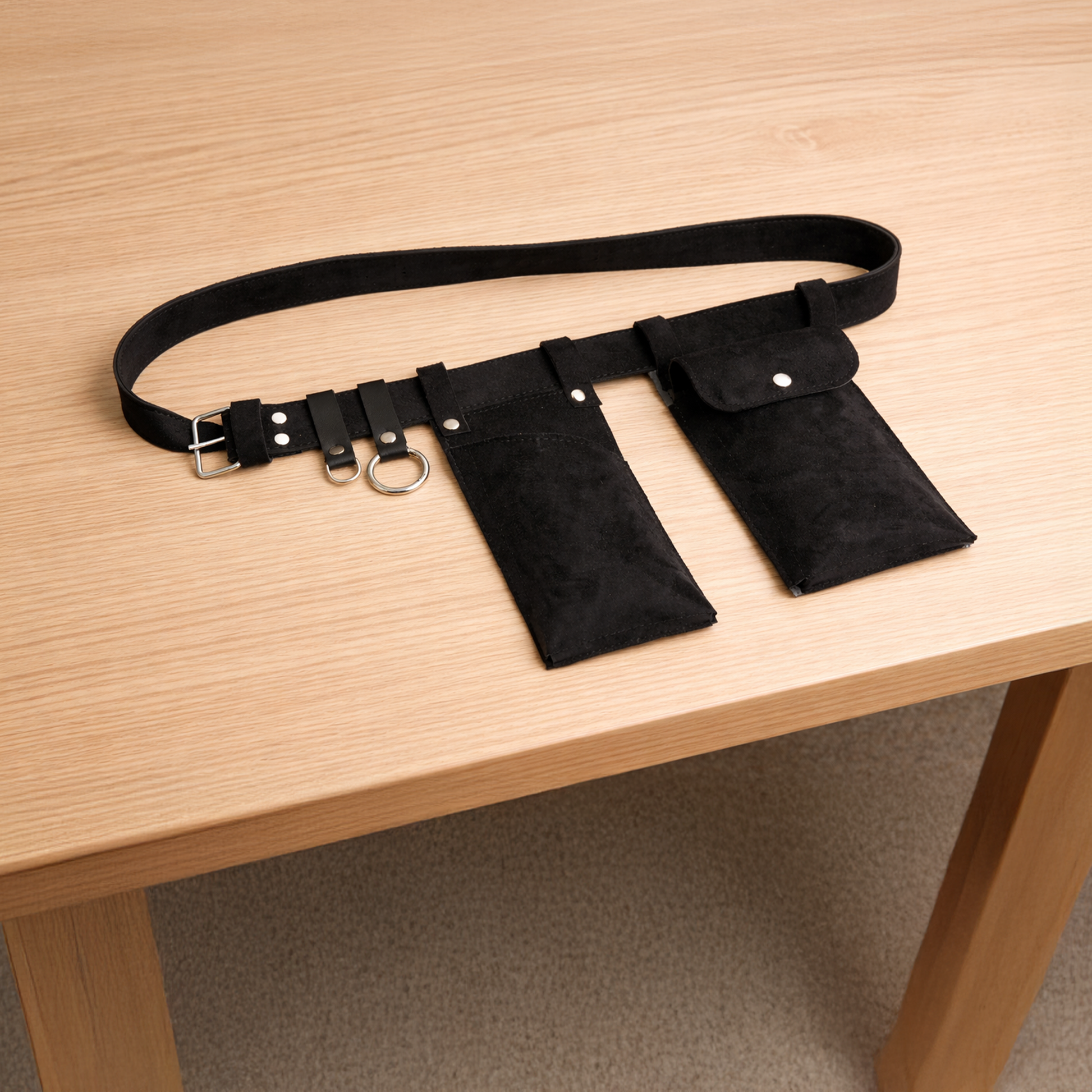 Black Multi Pocket Waist Belt Bag – Hands-Free Utility Belt Pakistan
