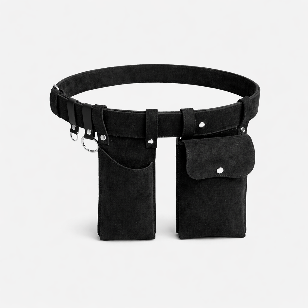 Black Multi Pocket Waist Belt Bag – Hands-Free Utility Belt Pakistan