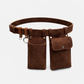 Brown Utility Waist Belt Bag – Multi Pocket Hands-Free Pouch
