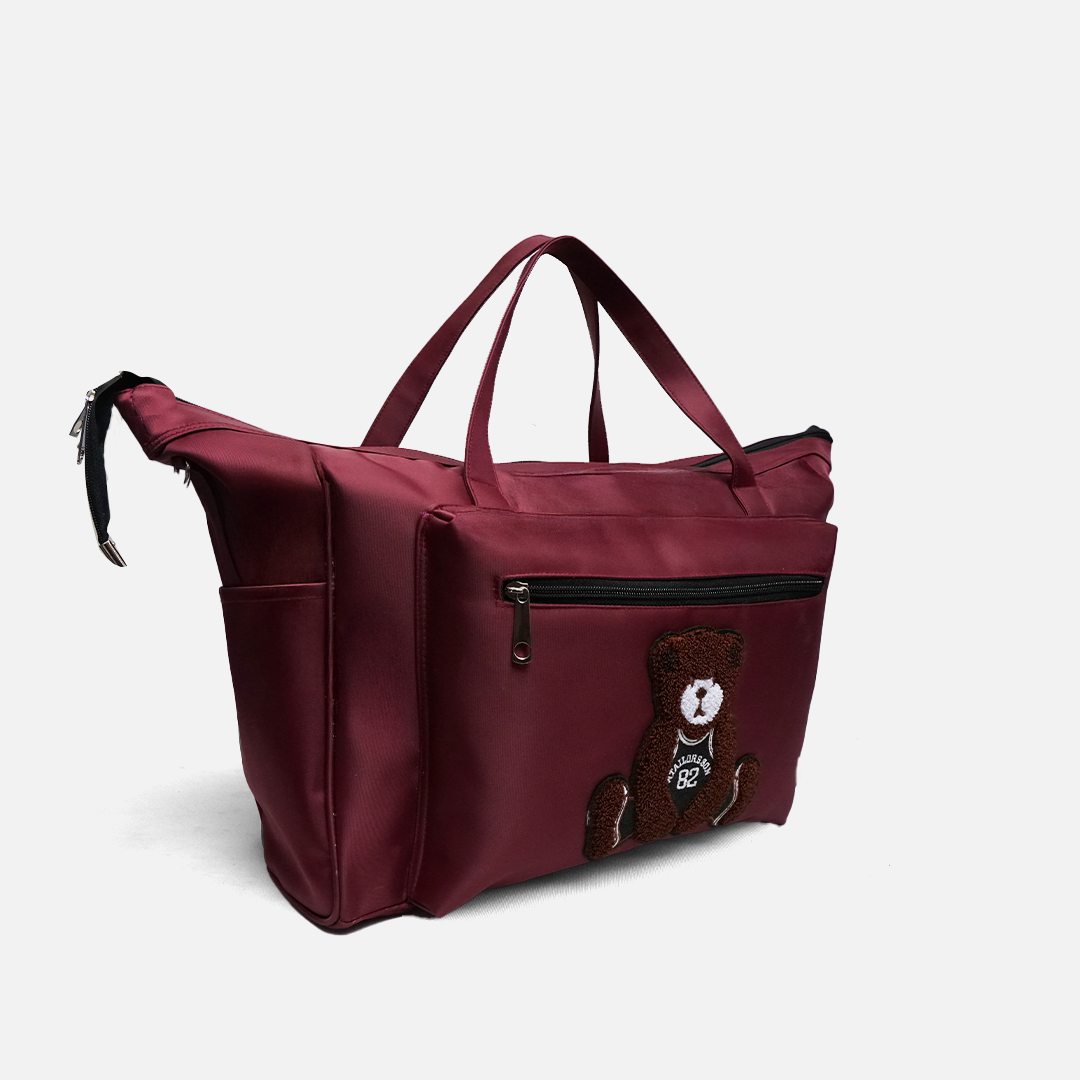 Inside compartments of baby diaper bag