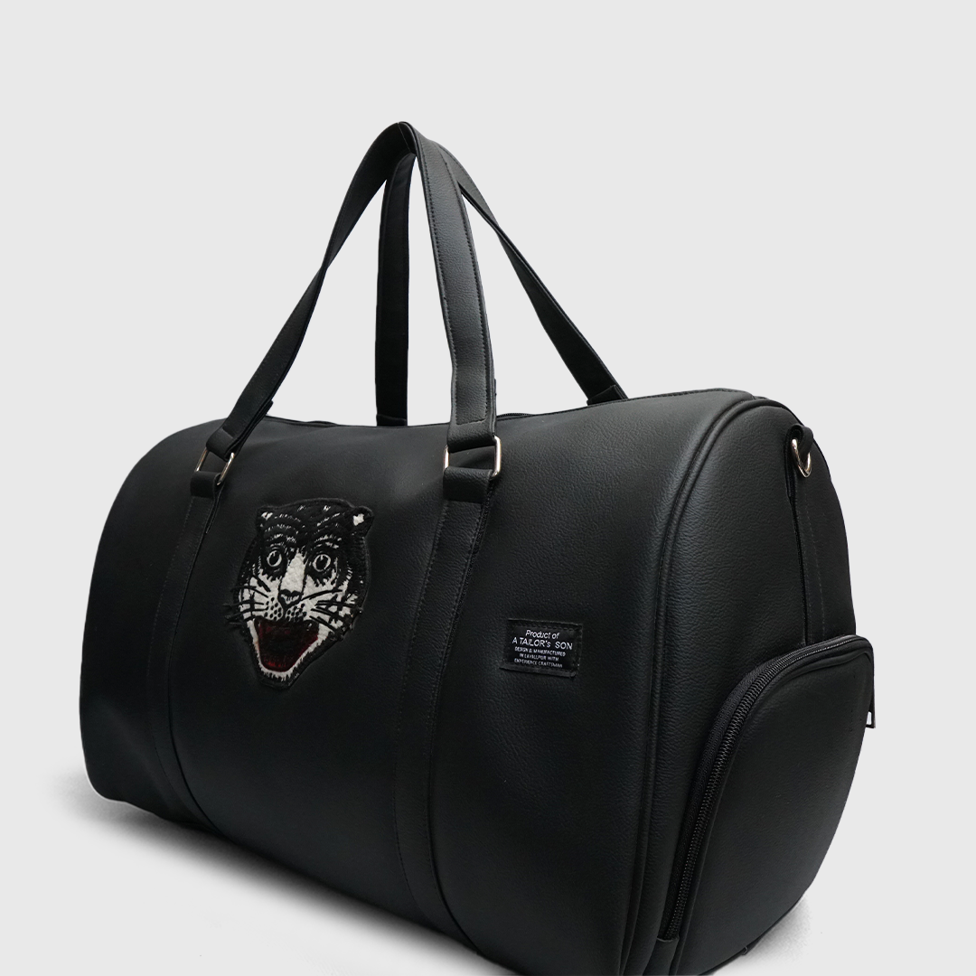 Midnight Roar tiger duffle bag designed for gym travel and weekend trips