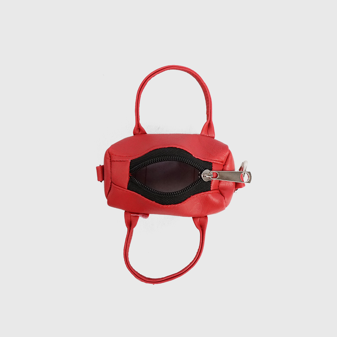 Mini zip pouch keychain bag