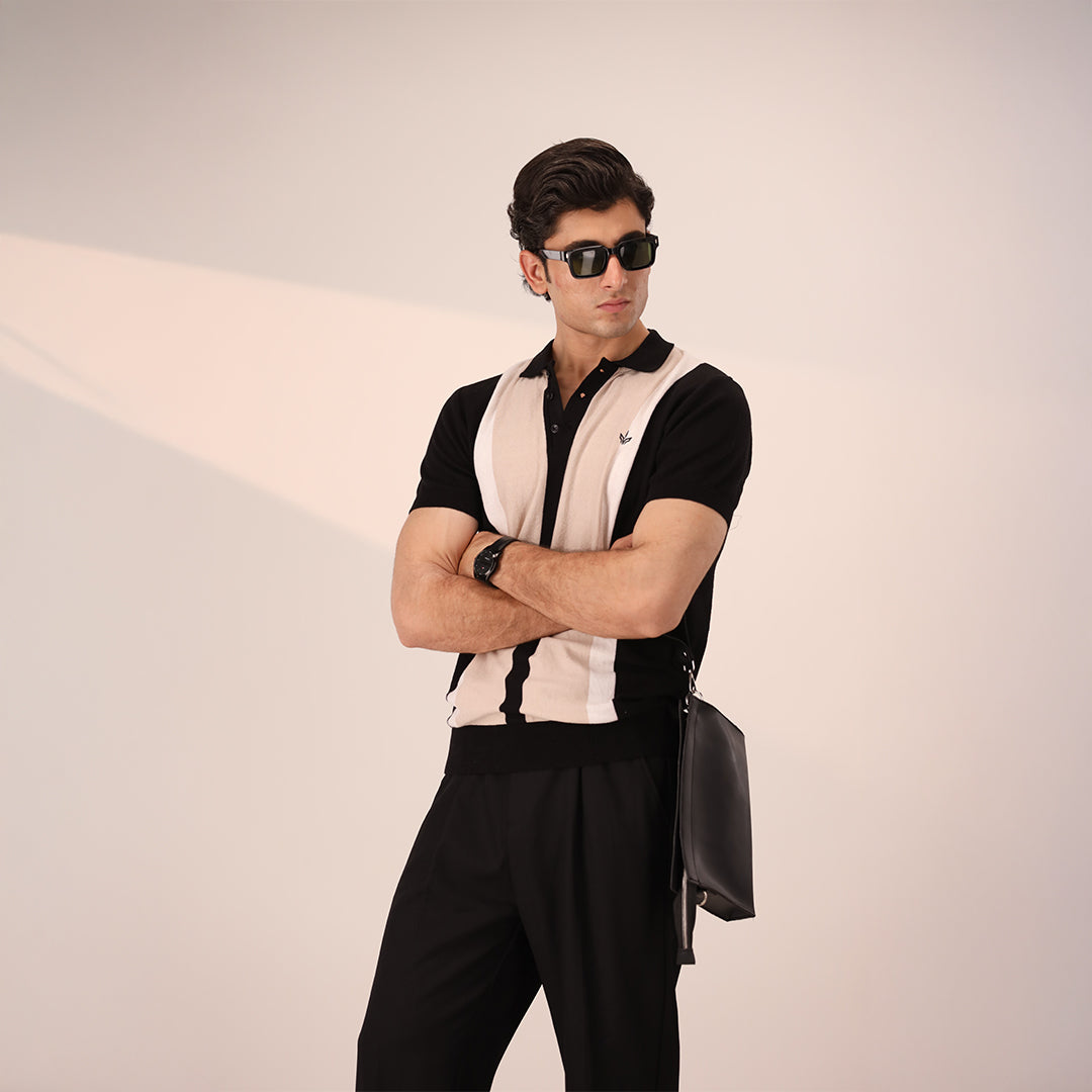 Premium black faux leather ATLAS Executive Pouch showcasing sleek minimalist design.