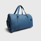 Skyline blue duffle bag made from synthetic leather by A Tailor Son