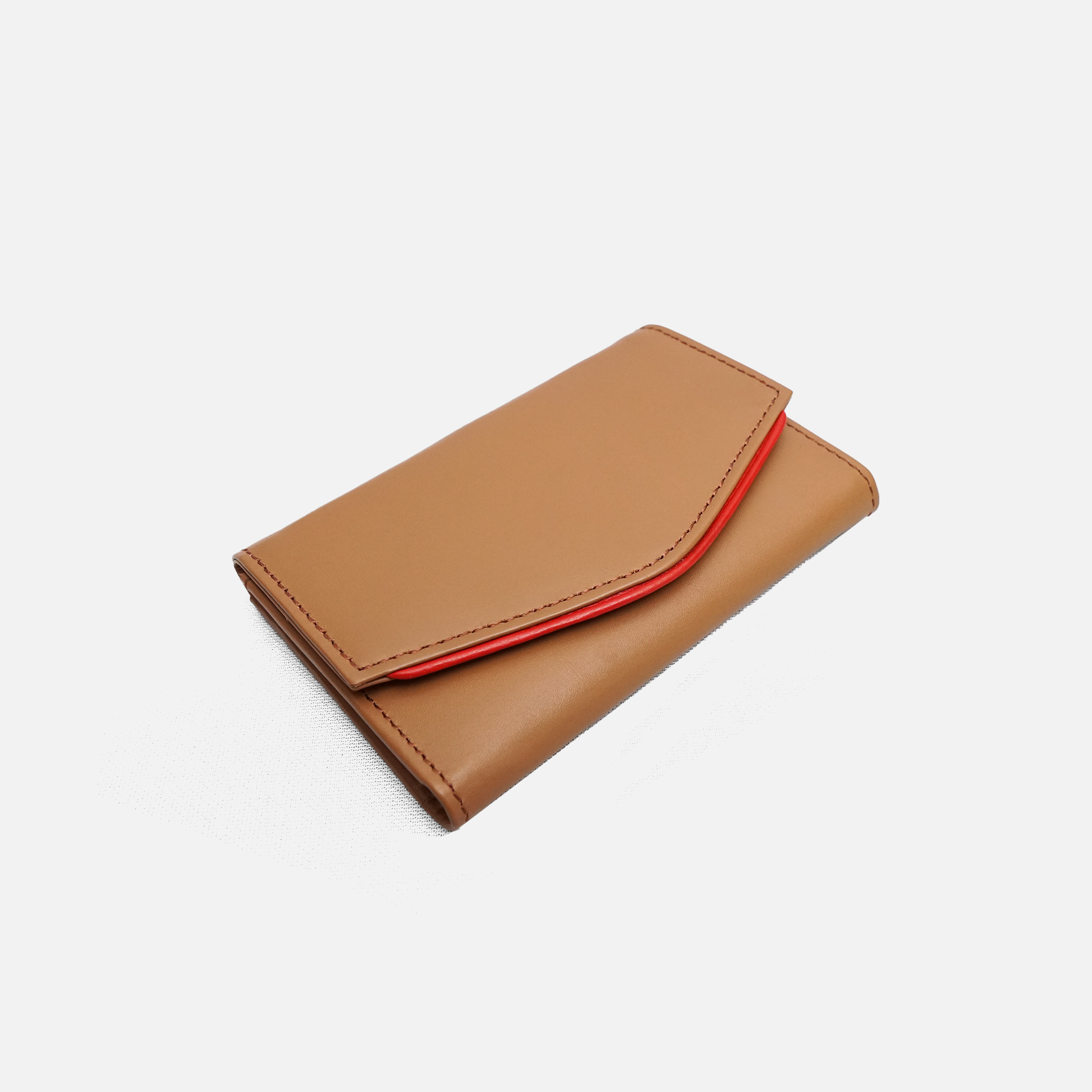 Stylish black clutch wallet front and inside view
