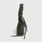 Suede texture olive handbag