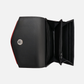 Unisex black wallet clutch modern slim design