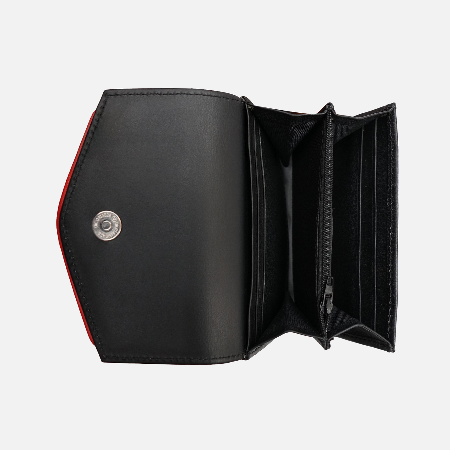 Unisex black wallet clutch modern slim design