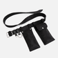 black utility waist belt with multiple pockets minimalist hands free belt bag Pakistan