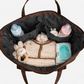 brown teddy diaper bag for baby travel and daily use