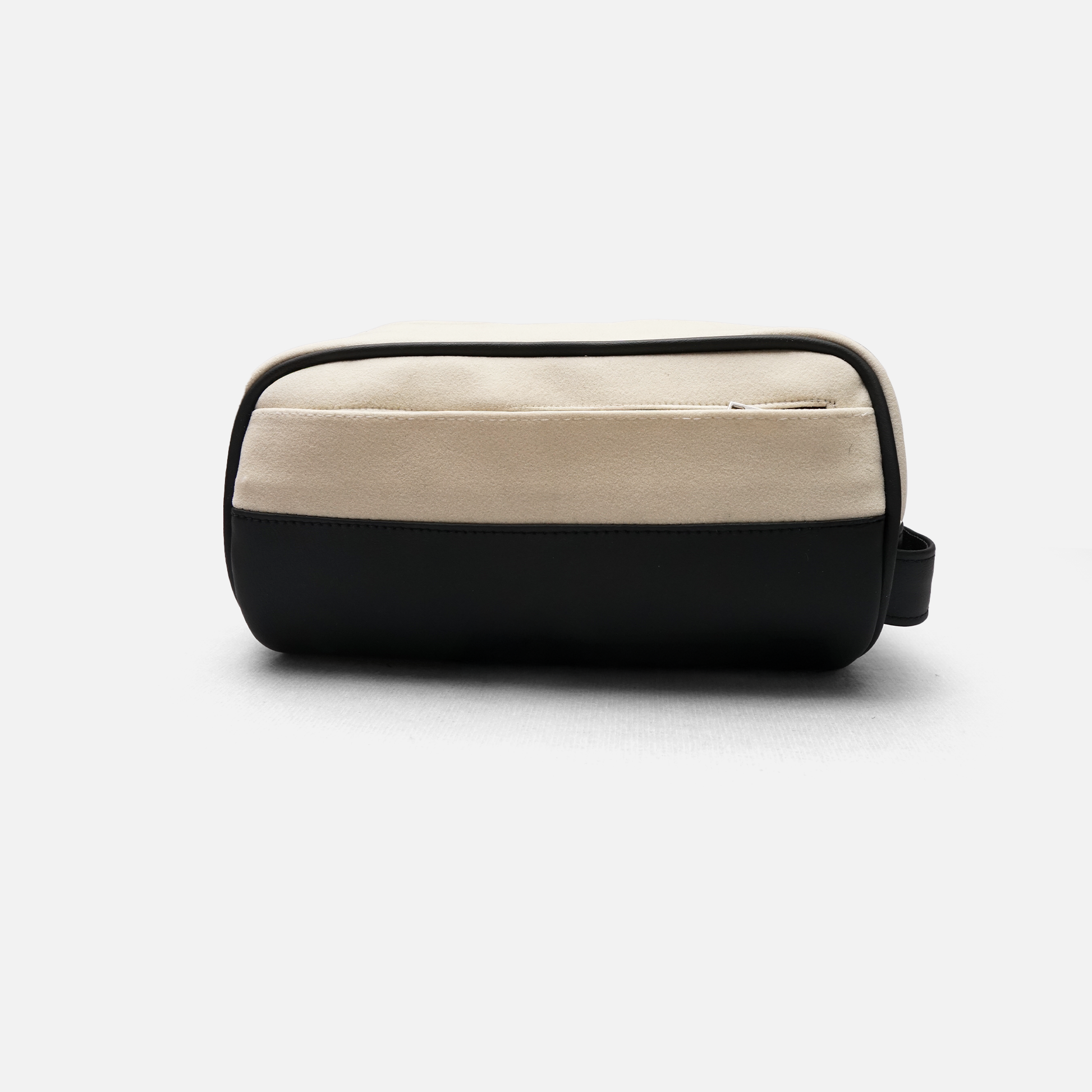 cream white suede toiletry bag travel organizer