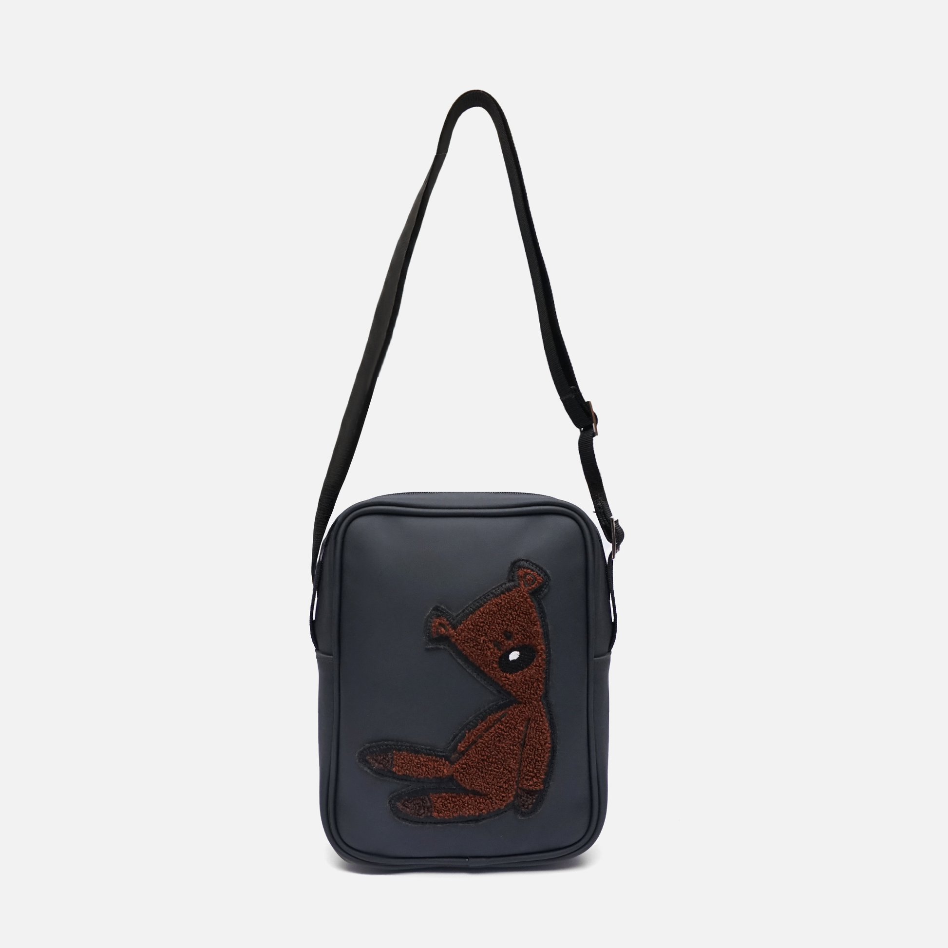 cute teddy crossbody bag black mini sling bag for girls