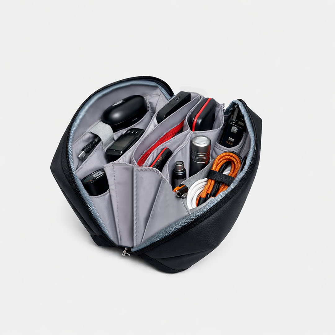 electronics organizer pouch with multi compartments