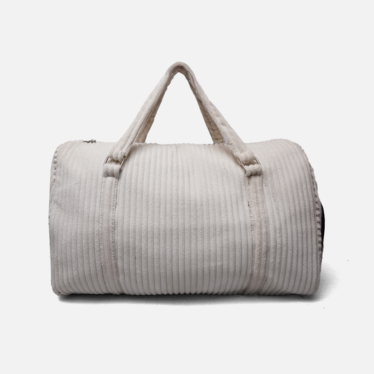 White Cozy Ribbed Duffle bag