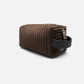 Brown Cozy ribbed toiletry bag