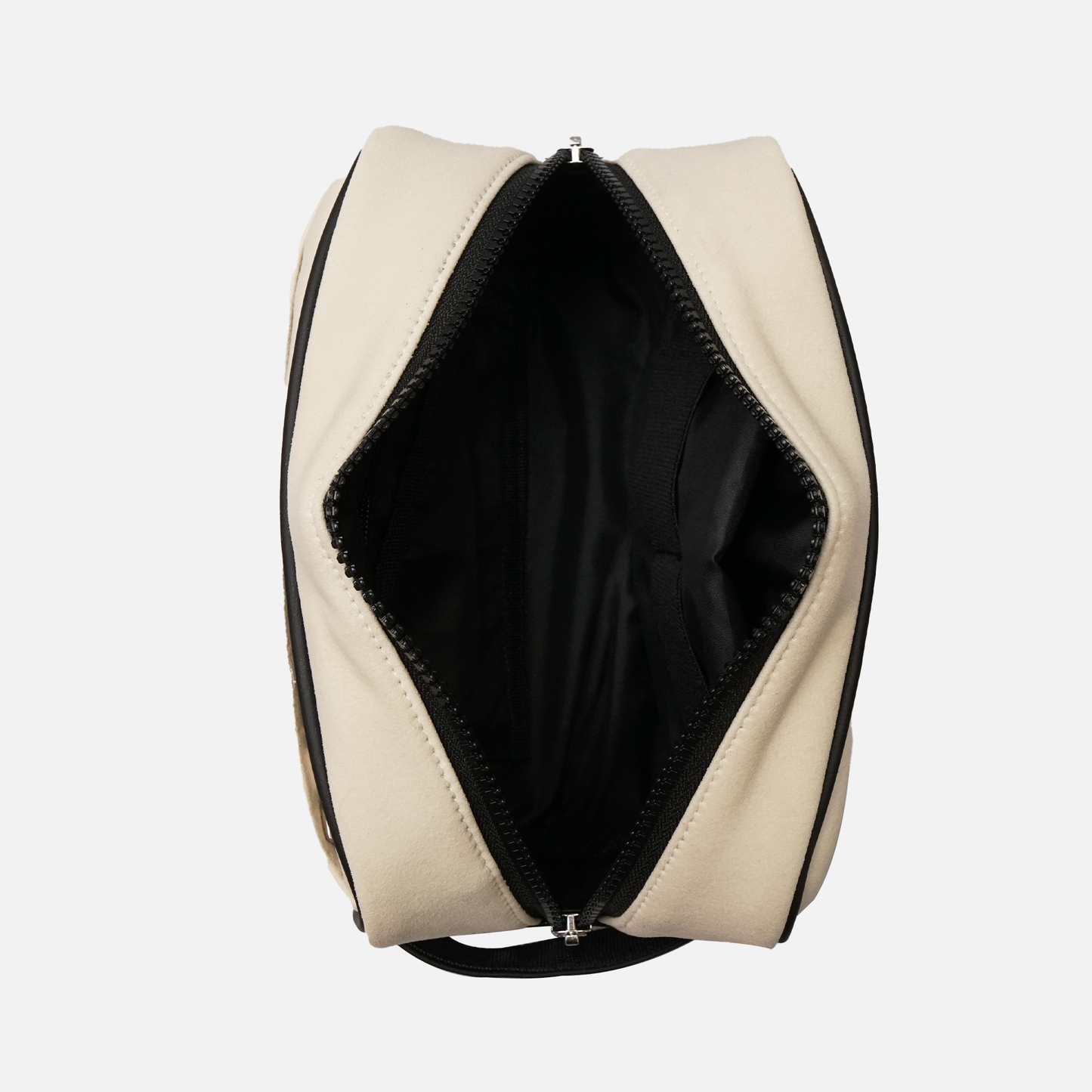 Cream White Suede toiletry