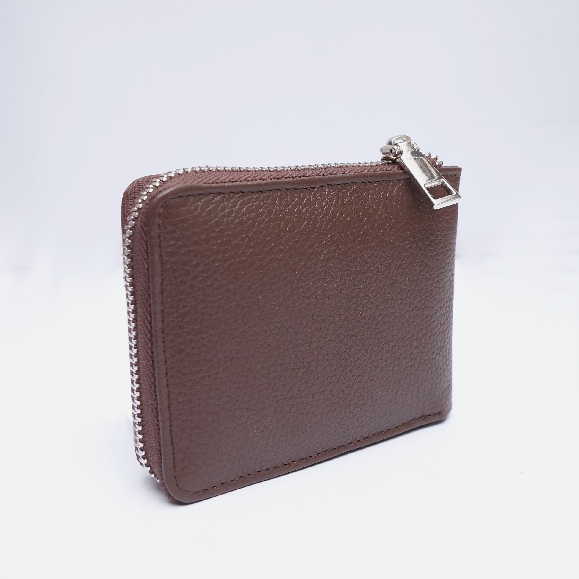 mens wallet with cash and card storage zip closure