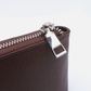 metal zipper leather wallet premium finishing detail